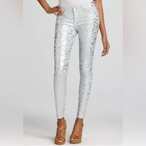 7 for all Mankind Foil Floral Print Jeans
